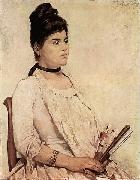 Giovanni Fattori Portrat der Stieftochter oil on canvas